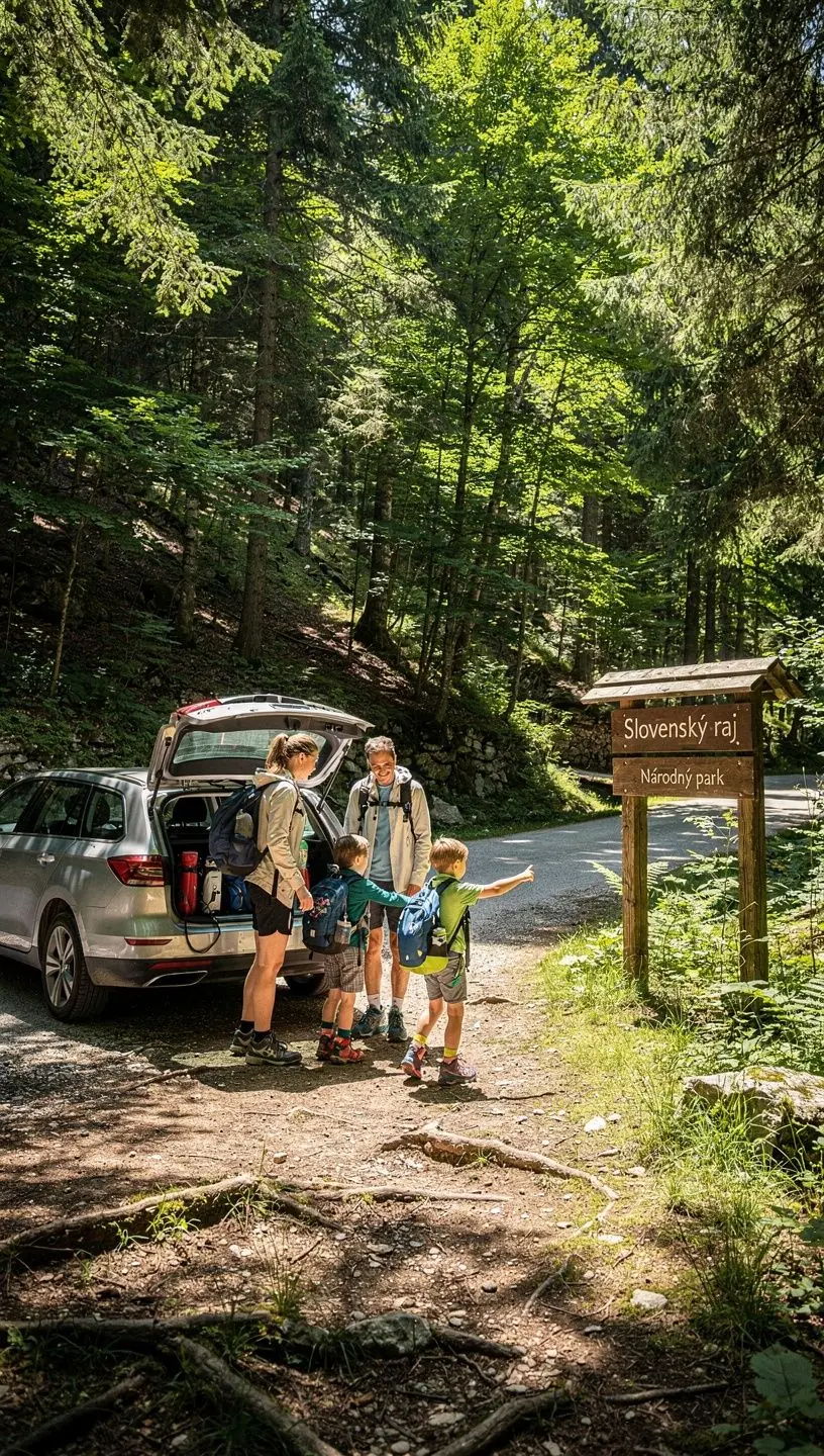 Travelers navigating through the charming streets of Bratislava, surrounded by historic architecture.